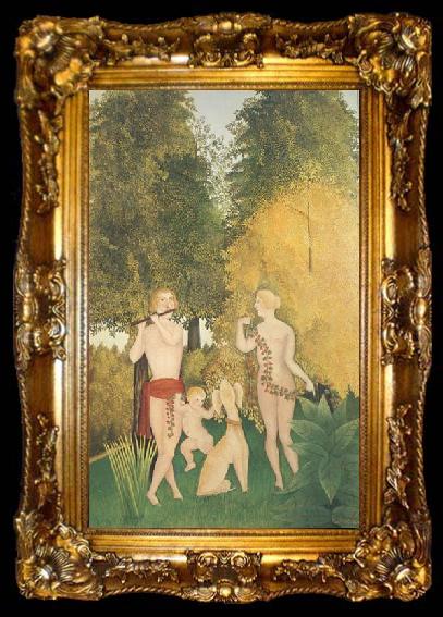 framed  Henri Rousseau Happy Quartet, ta009-2